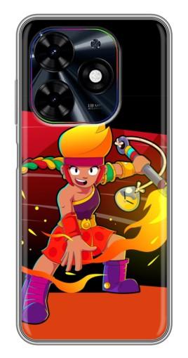 Силиконовый чехол с изображением "Амбер в дуэли" для Tecno Spark Go 2024 (BG6)