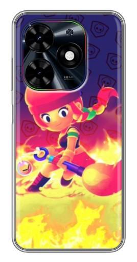Чехол с печатью "Амбер в огне" для Tecno Spark Go 2024 (BG6)