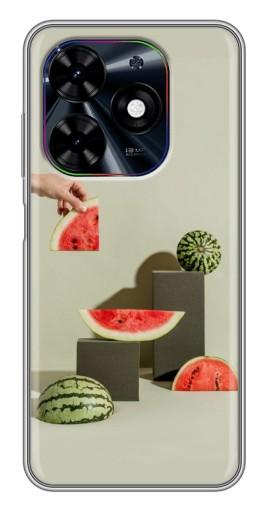 Силиконовый чехол с изображением "Арт Арбузы" для Tecno Spark Go 2024 (BG6)