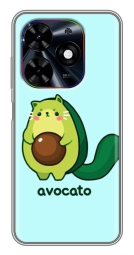Силиконовый чехол с изображением "Avocato" для Tecno Spark Go 2024 (BG6)
