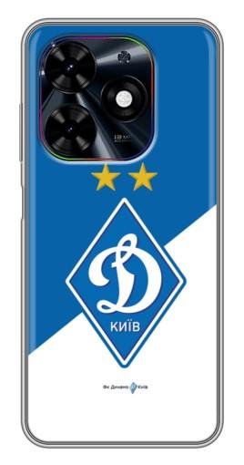 Чехол с принтом "Бело-синий Динамо" для Tecno Spark Go 2024 (BG6)