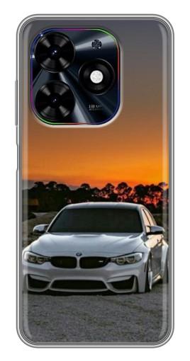 Чехол с принтом "BMW белая" для Tecno Spark Go 2024 (BG6)