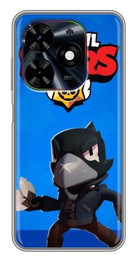 Чехол с печатью "Боевой Crow" для Tecno Spark Go 2024 (BG6)