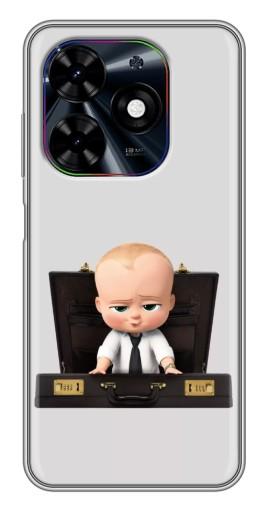 Чехол с печатью "Босс с чемоданом" для Tecno Spark Go 2024 (BG6)