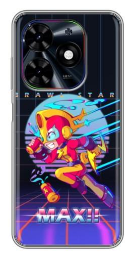 Силиконовый чехол с изображением "Brawl MAX" для Tecno Spark Go 2024 (BG6)