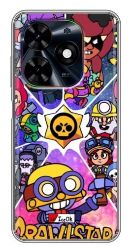 Чехол с принтом "Brawl заставка" для Tecno Spark Go 2024 (BG6)