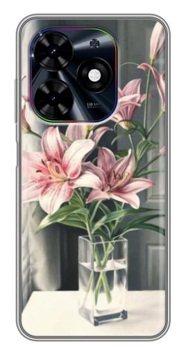 Чехол с принтом "Букет лилии" для Tecno Spark Go 2024 (BG6)