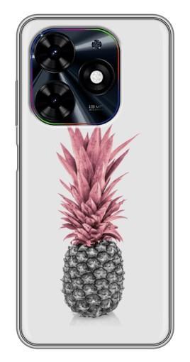 Силиконовый чехол с изображением "Чёрно-белый ананас" для Tecno Spark Go 2024 (BG6)