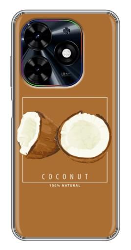 Силиконовый чехол с изображением "Coconut" для Tecno Spark Go 2024 (BG6)