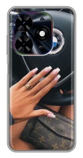 Чехол с печатью "Девушка в БМВ" для Tecno Spark Go 2024 (BG6)