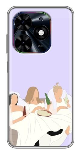 Силиконовый чехол с изображением "Девушки Друзья" для Tecno Spark Go 2024 (BG6)