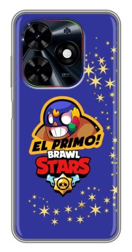 Силиконовый чехол с изображением "El Primo в маске" для Tecno Spark Go 2024 (BG6)