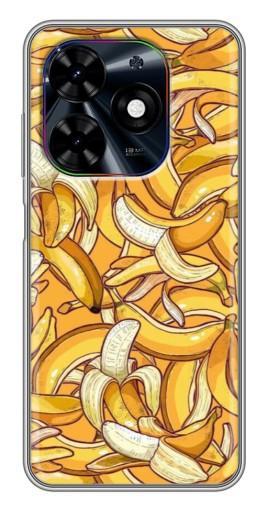 Силиконовый чехол с изображением "Фон бананов" для Tecno Spark Go 2024 (BG6)