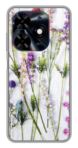 Чехол с принтом "Фон полевых цветов" для Tecno Spark Go 2024 (BG6)