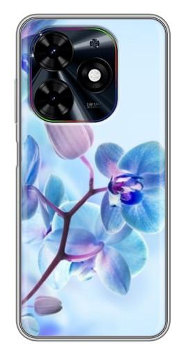 Чехол с принтом "Голубые орхидеи" для Tecno Spark Go 2024 (BG6)
