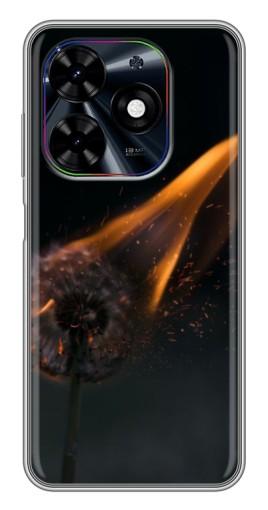 Чехол с печатью "Горящий одуванчик" для Tecno Spark Go 2024 (BG6)