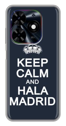 Чехол с печатью "Hala Madrid" для Tecno Spark Go 2024 (BG6)
