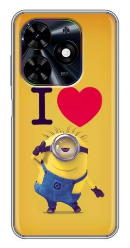 Чехол с принтом "I Love Minion" для Tecno Spark Go 2024 (BG6)