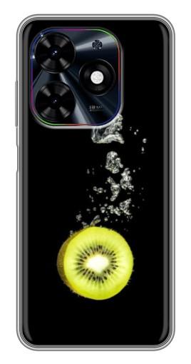 Силиконовый чехол с изображением "Киви на черном" для Tecno Spark Go 2024 (BG6)