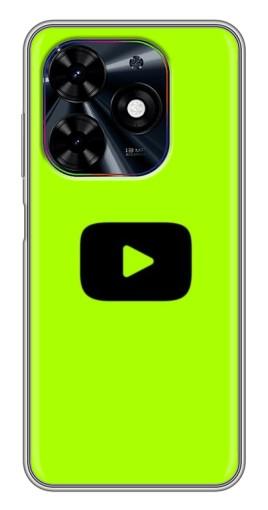 Чехол с печатью "Кнопка Ютуба" для Tecno Spark Go 2024 (BG6)