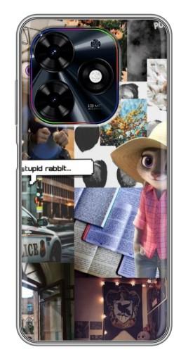 Силиконовый чехол с изображением "Коллаж Джуди" для Tecno Spark Go 2024 (BG6)