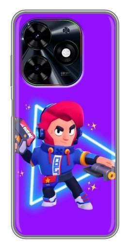 Чехол с печатью "Кольт в наушниках" для Tecno Spark Go 2024 (BG6)