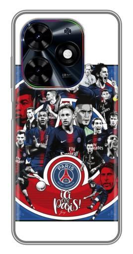 Силиконовый чехол с изображением "Команда PSG" для Tecno Spark Go 2024 (BG6)