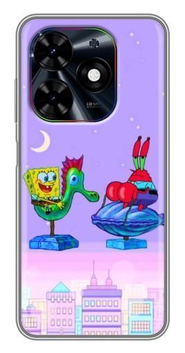 Чехол с печатью "Крабс и Спанч Боб" для Tecno Spark Go 2024 (BG6)