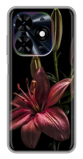 Чехол с принтом "Красная лилия " для Tecno Spark Go 2024 (BG6)