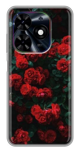Чехол с принтом "Красные розы" для Tecno Spark Go 2024 (BG6)