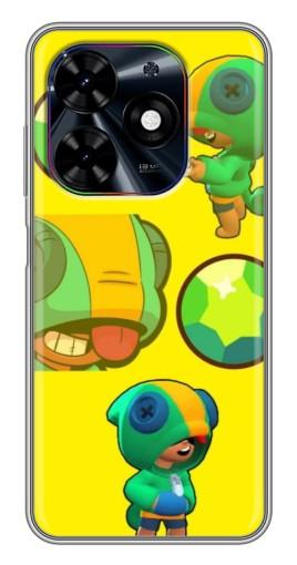 Силиконовый чехол с изображением "Кристалл и Леон" для Tecno Spark Go 2024 (BG6)