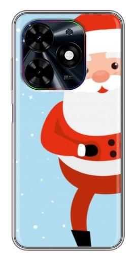 Силиконовый чехол с изображением "Крутой Дед Мороз" для Tecno Spark Go 2024 (BG6)
