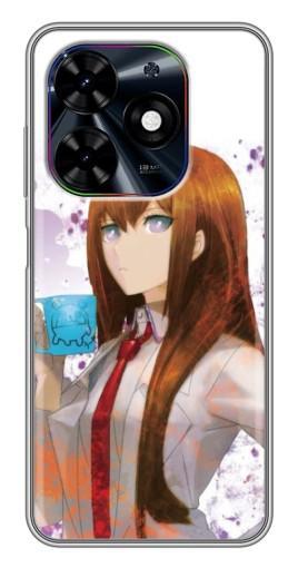 Силиконовый чехол с изображением "Курису с чашкой" для Tecno Spark Go 2024 (BG6)