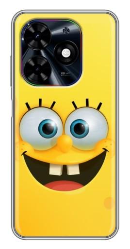 Чехол с принтом "Квадратный Губка Боб" для Tecno Spark Go 2024 (BG6)