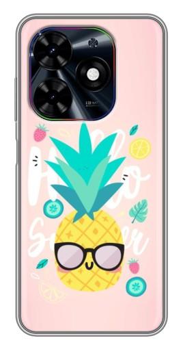 Чехол с принтом "Летний ананас" для Tecno Spark Go 2024 (BG6)