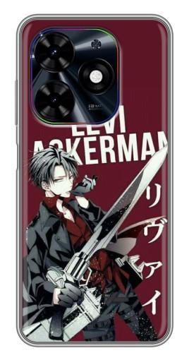 Силиконовый чехол с изображением "levi Ackerman" для Tecno Spark Go 2024 (BG6)