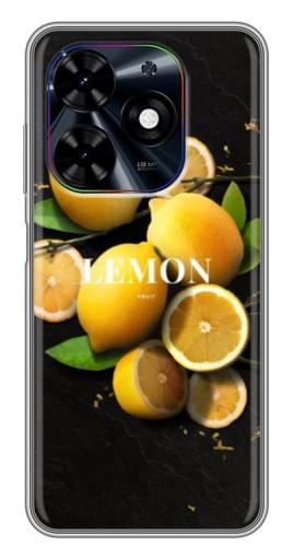 Чехол с принтом "Лимон на черном" для Tecno Spark Go 2024 (BG6)