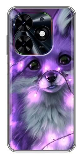 Чехол с картинкой "Лисенок фиолетовый" для Tecno Spark Go 2024 (BG6)