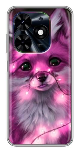 Силиконовый чехол с изображением "Лисичка розовая" для Tecno Spark Go 2024 (BG6)