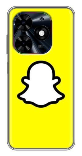 Чехол с картинкой "Лого Snapchat" для Tecno Spark Go 2024 (BG6)