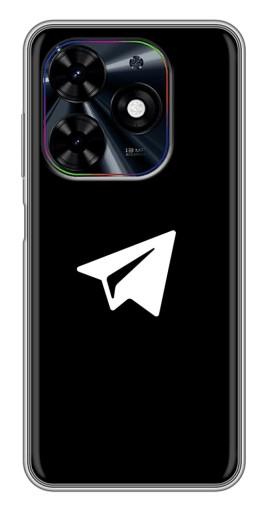 Чехол с картинкой "Лого Телеграм" для Tecno Spark Go 2024 (BG6)