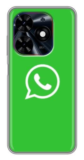 Чехол с принтом "Лого Вацап" для Tecno Spark Go 2024 (BG6)