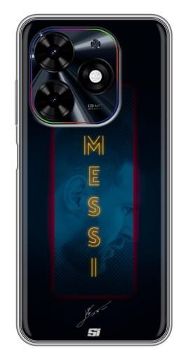 Силиконовый чехол с изображением "Логотип Месси" для Tecno Spark Go 2024 (BG6)