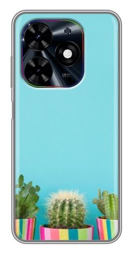 Чехол с картинкой "Маленькие кактусы" для Tecno Spark Go 2024 (BG6)