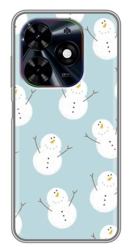 Чехол с печатью "Маленькие снеговики" для Tecno Spark Go 2024 (BG6)