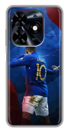 Силиконовый чехол с изображением "Мбаппе в Франции" для Tecno Spark Go 2024 (BG6)