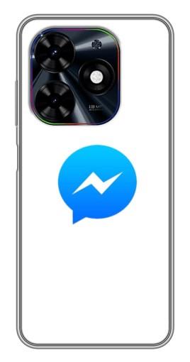 Чехол с принтом "messenger logo" для Tecno Spark Go 2024 (BG6)
