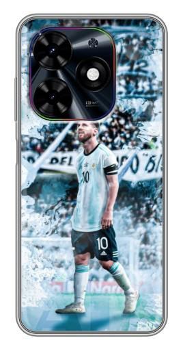Силиконовый чехол с изображением "Месси в Аргентине" для Tecno Spark Go 2024 (BG6)