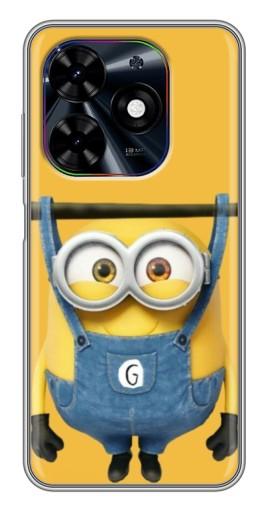 Чехол с принтом "Миньон повис" для Tecno Spark Go 2024 (BG6)