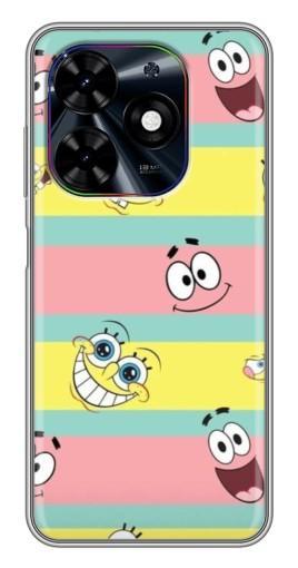 Силиконовый чехол с изображением "Мордашки" для Tecno Spark Go 2024 (BG6)